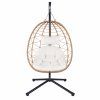 eng pl LEAN Hanging Rocking Chair Garden Cocoon Cushions Swing Brown Frame 30644 9