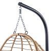 eng pl LEAN Hanging Rocking Chair Garden Cocoon Cushions Swing Brown Frame 30644 7