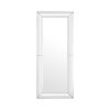 DECOREUM Veľké obdĺžnikové zrkadlo Asti s vypuklým skleneným rámom s perforáciou 80x190 cm biele