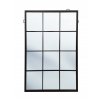 DECOREUM Obdĺžnikové okenné zrkadlo Boston s oceľovým rámom v čiernej farbe 80x120 cm