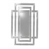 Obdĺžnikové zrkadlo s rámom v tvare prepletených zrkadlových obdĺžnikov 80/120 cm Zita