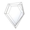 DECOREUM Zrkadlo nepravidelného polygonálneho tvaru so strieborným kovovým rámom 92x140 cm Massei I