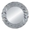 DECOREUM Okrúhle zrkadlo v ozdobnom ráme v podobe zrkadlového opletu 90x90 cm strieborné