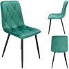 Piado velúrová stolička zelená