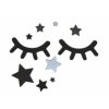 Adam Toys Dekorácie na stenu - Spiace očká s hviezdičkami, modré