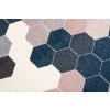 Kusový koberec 78537 SILVER/ružový/petrolejový FIKA (Rozmer 70x140)