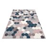 Kusový koberec 78537 SILVER/ružový/petrolejový FIKA (Rozmer 70x140)