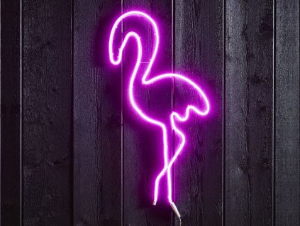 led neon flex silhouette pink plameniak flamingo