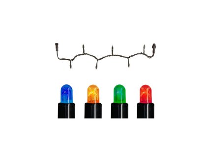 retro vianocne osvetlenie ziarovky farebne 10m 100 ziaroviek