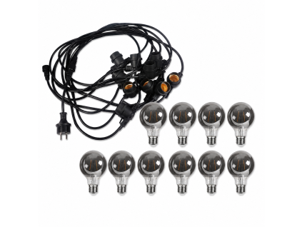 led girlanda sada e27 g80 plain smoke