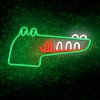 led neon silueta jurassic croc 40x21cm a