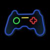 led neon silueta gamepad blue 41x27cm y