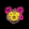 led neon art punk teddy bear b