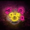 led neon art punk teddy bear c