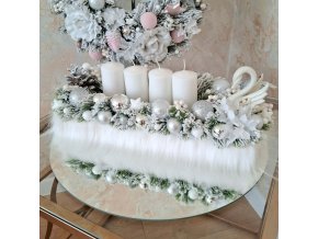 Adventny-svietnik-s-bielou-labutou-decorglamour.sk