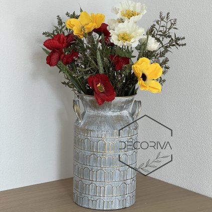 Plechová váza v rustikálním stylu – 27,6cm