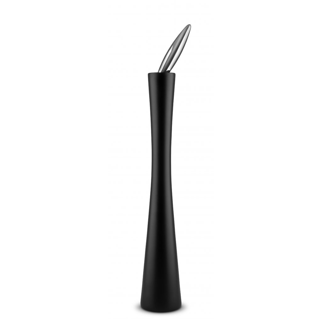 Levně Dřevěný mlýnek na pepř, černý, prům. 8.5 cm - Alessi
