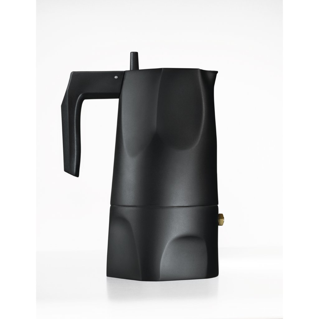 Levně Espresso kávovar Ossidiana, černý, prům. 12 cm - Alessi