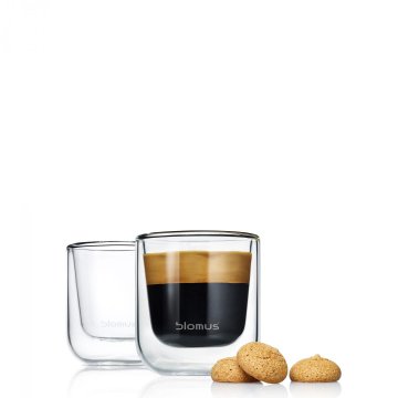 Set 2 ks termosklenic na espresso NERO - Blomus