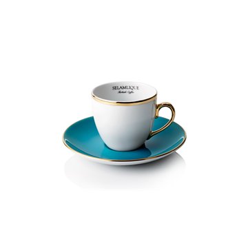 turkish coffee cups turquoise selamlique single