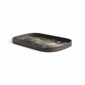 20466 Black Organic glass valet tray side cut WEB