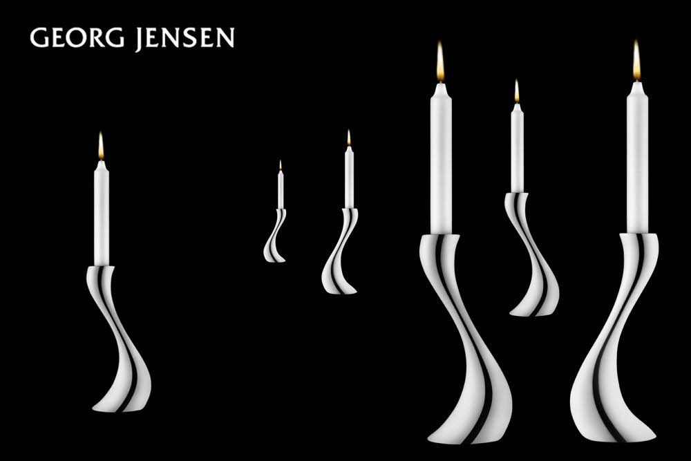 Svícen Georg Jensen Cobra set 2 ks (obrázek 3)