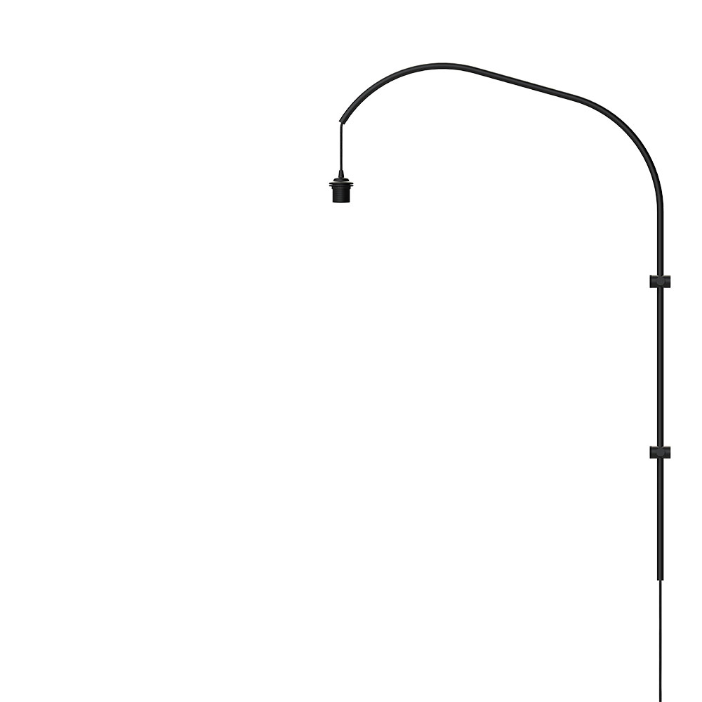 Levně Stojan pro lampu na zeď Willow wall hanger single black H 123 cm - UMAGE