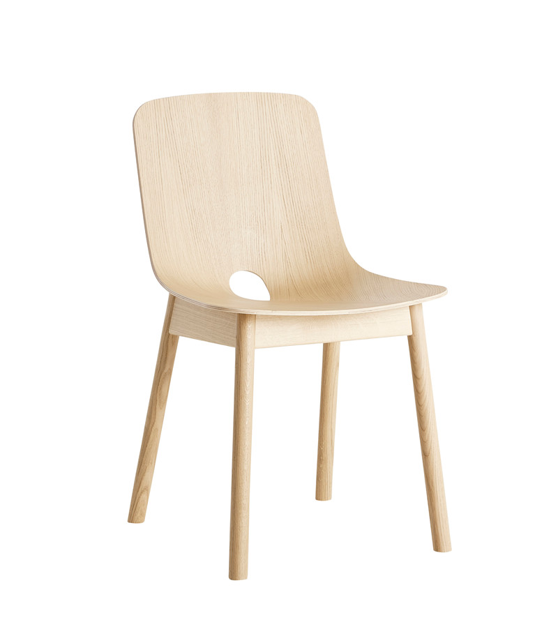 Levně Jídelní židle "Mono", 2 varianty - Woud Varianta: dub, bílá barva