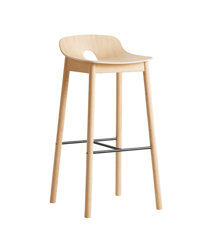 Levně Barová židle "Mono", 75 cm, 2 varianty - Woud Varianta: dub, světlý lak