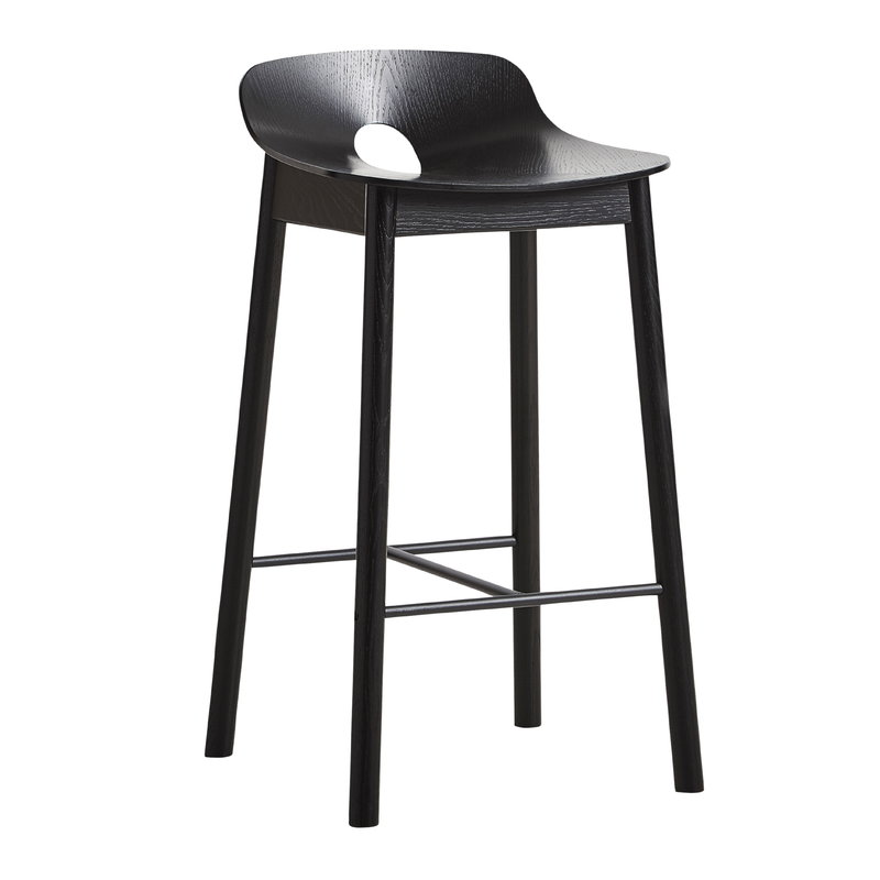 Levně Barová židle "Mono", 65 cm, 2 varianty - Woud Varianta: jasan, černá barva