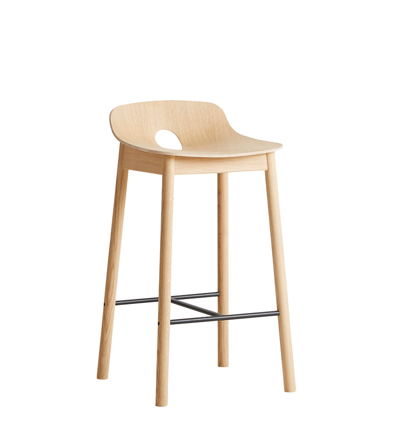 Levně Barová židle "Mono", 65 cm, 2 varianty - Woud Varianta: dub, světlý lak