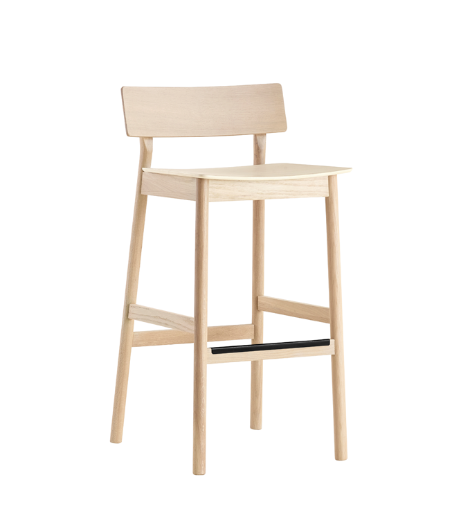 Levně Barová židle "Pause 2.0", 65 cm, 2 varianty - Woud Varianta: dub, světlý lak