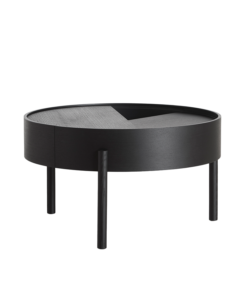 Levně Konferenční stolek "Arc", 2 varianty - Woud Varianta: jasan, černá barva