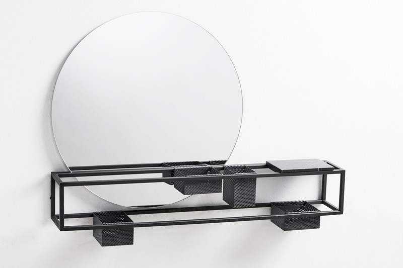 Zrcadlová police s přihrádkami "Mirror Box" - Woud (obrázek 3)