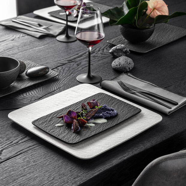 Víceúčelový talíř, hranatý, kolekce Manufacture Rock - Villeroy & Boch (obrázek 5)