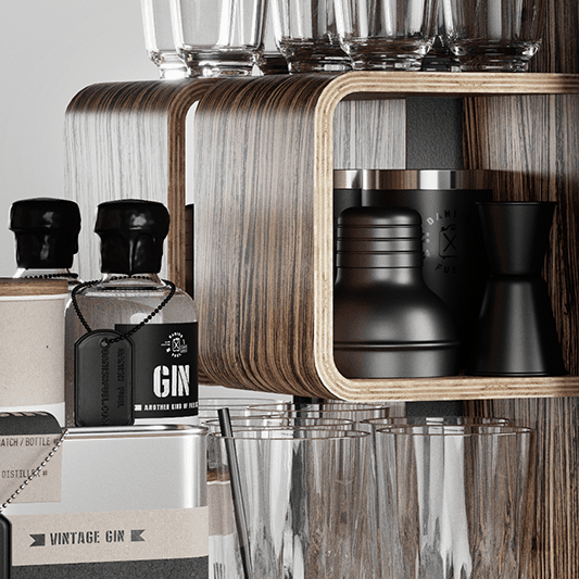 Levně Koupelnová skříňka / kanistr - Bathroom Cabinet, Nano Black, 6 variant - Danish Fuel Varianta: Zebrano