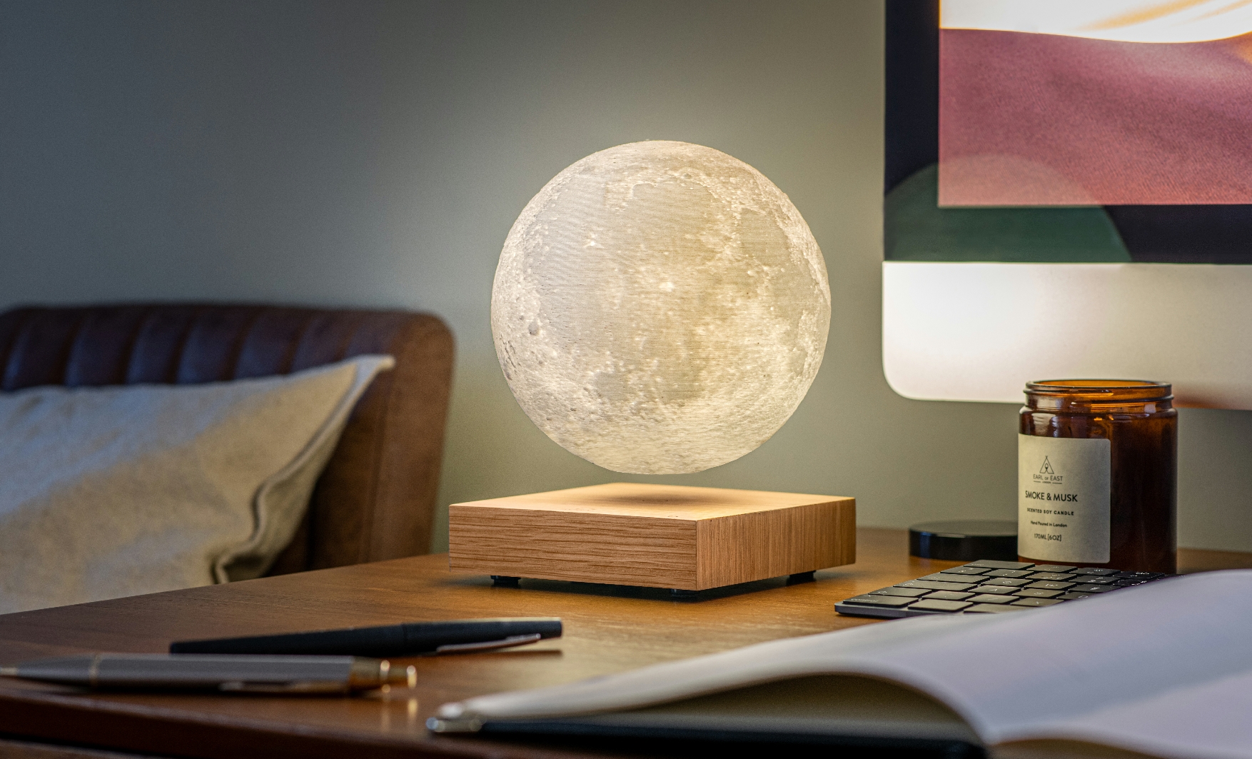 Lampa "Moon", jasan - Gingko (obrázek 6)