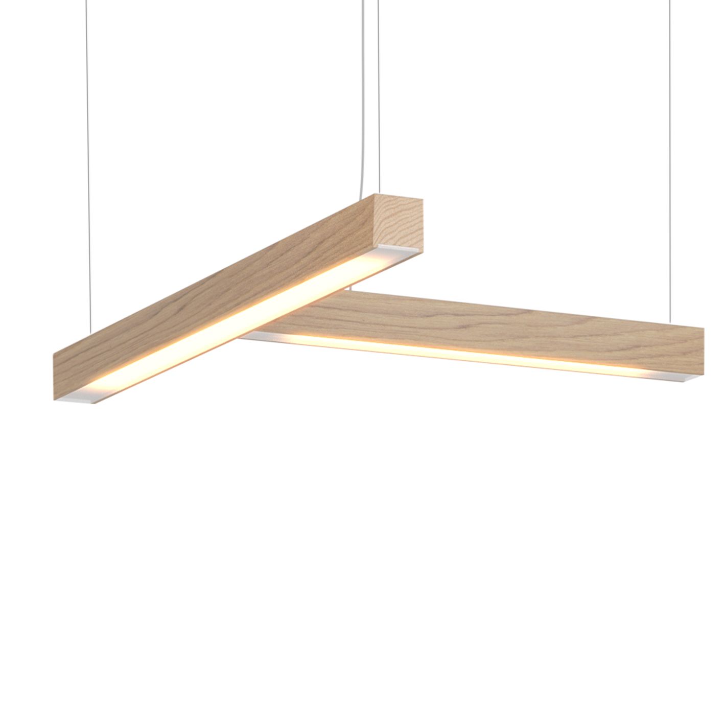 Levně Závěsné světlo LED40 tvar T, více variant - TUNTO Model: přírodní dub