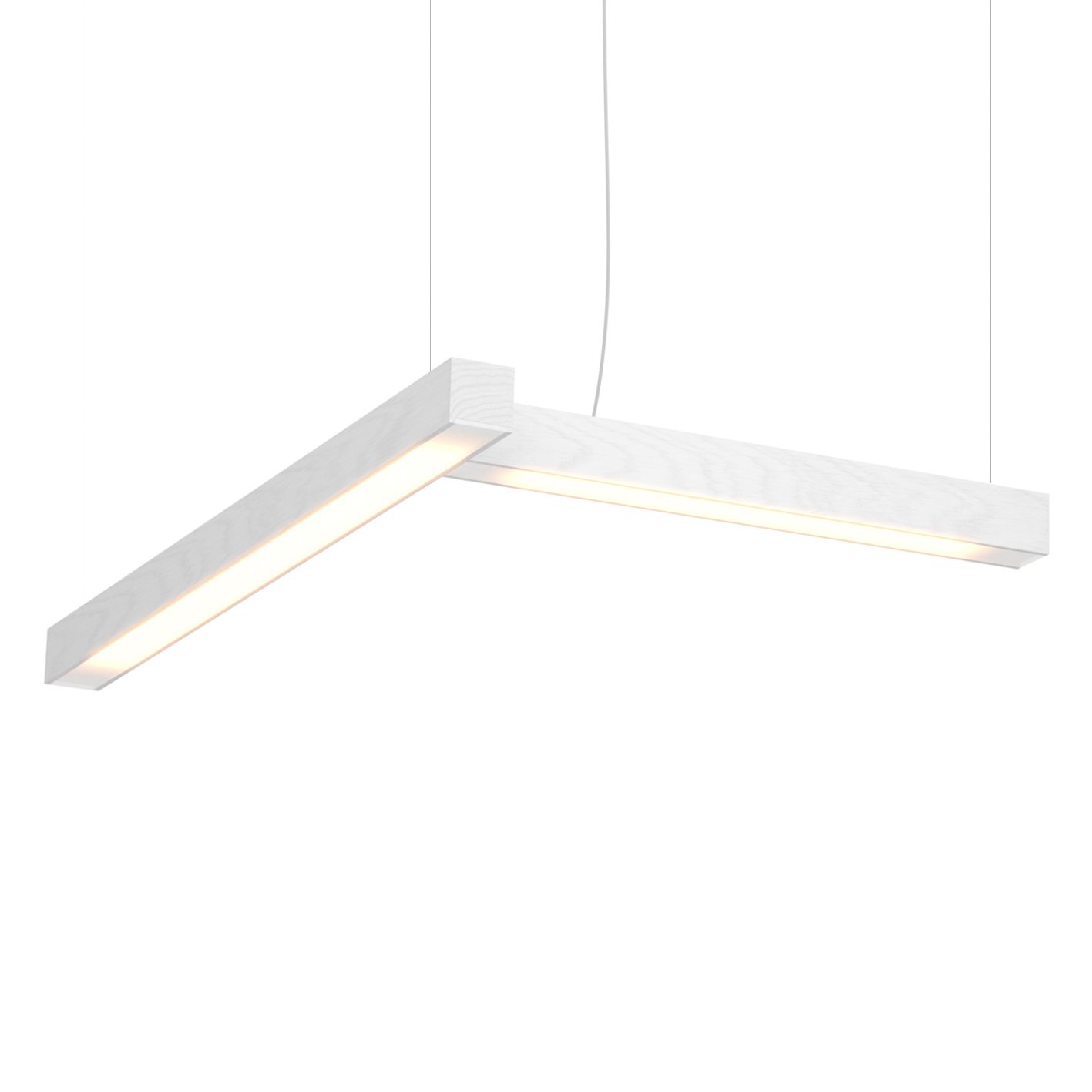 Levně Závěsné světlo LED40 tvar L, více variant - TUNTO Model: dub, bíle mořený