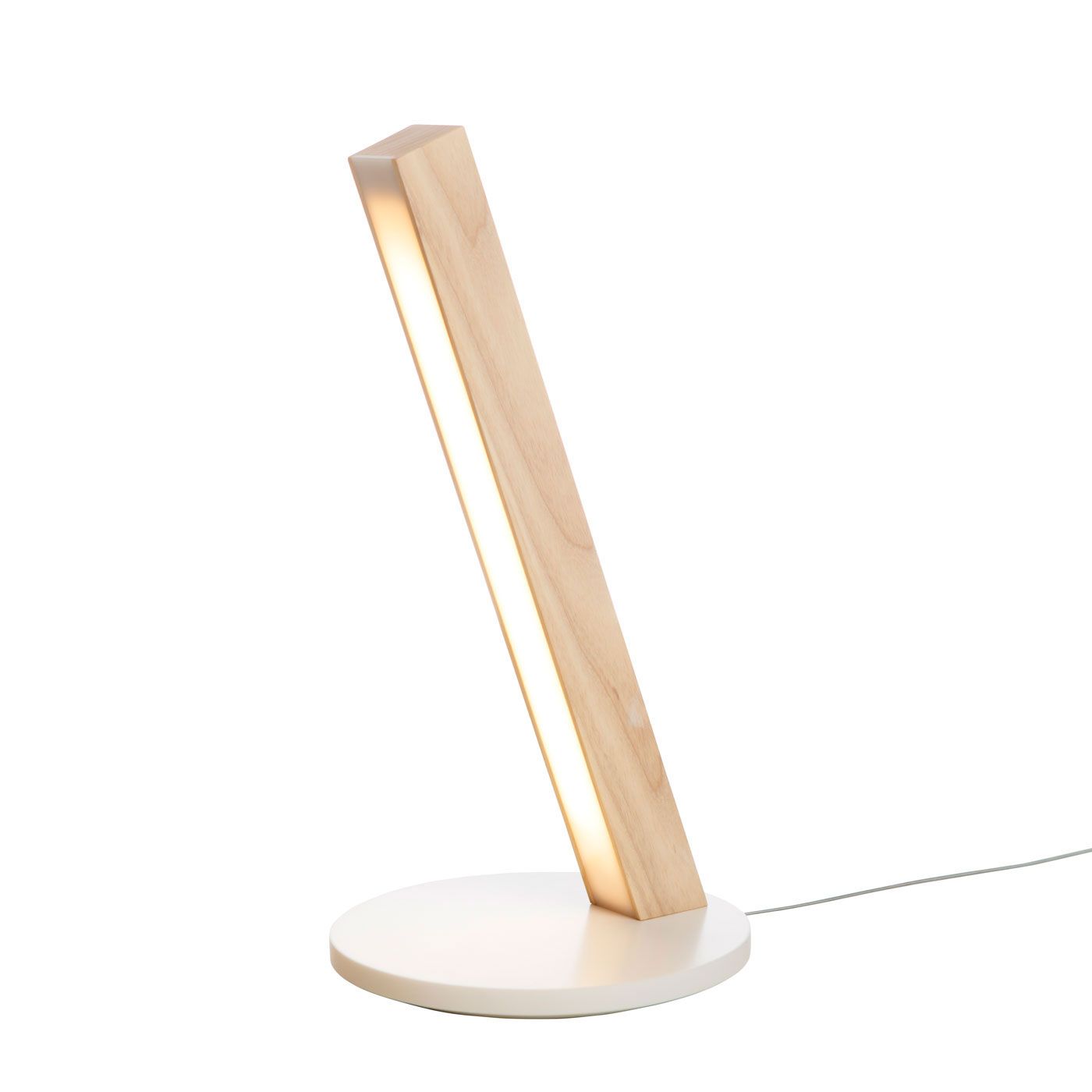 Levně Stolní lampa LED40, 400 mm, více variant - TUNTO Model: dub, bíle mořený, QI bezdrátová technologie