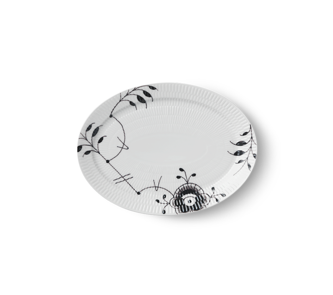 Talíř Black Mega, 34 cm, oválný - Royal Copenhagen