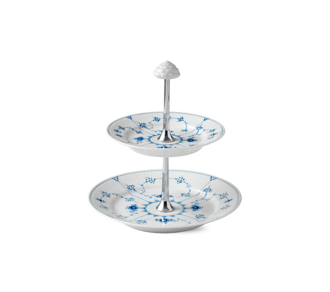 Etažér Blue Fluted Plain - Royal Copenhagen