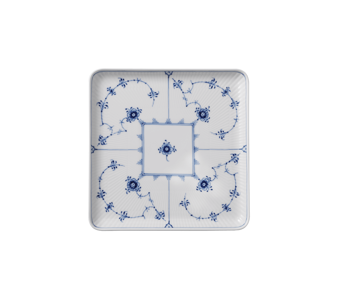 Levně Čtvercový talíř Blue Fluted Plain, 20 cm - Royal Copenhagen