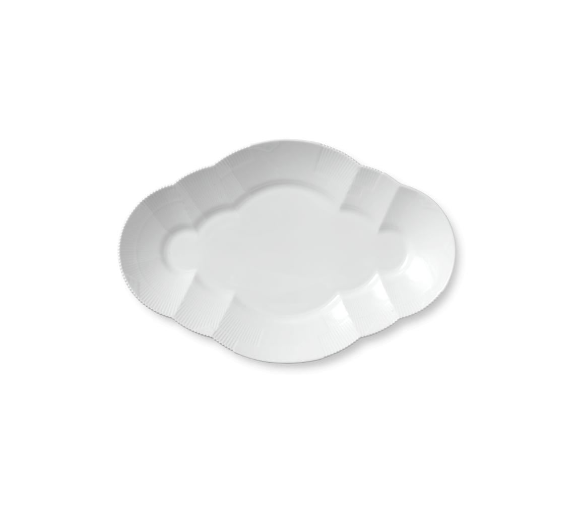 Levně Servírovací talíř White Elements, 38.5 cm - Royal Copenhagen
