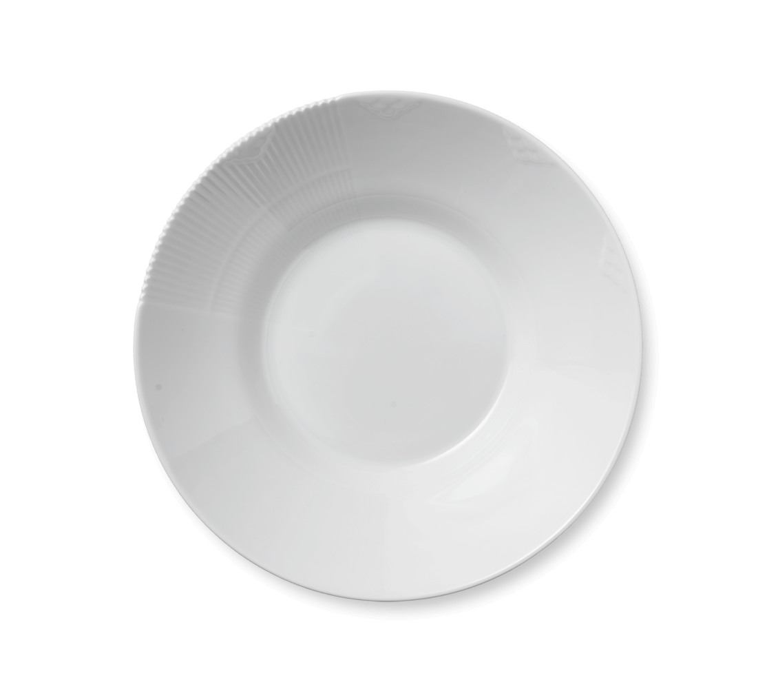 Hluboký talíř White Elements, 25 cm - Royal Copenhagen