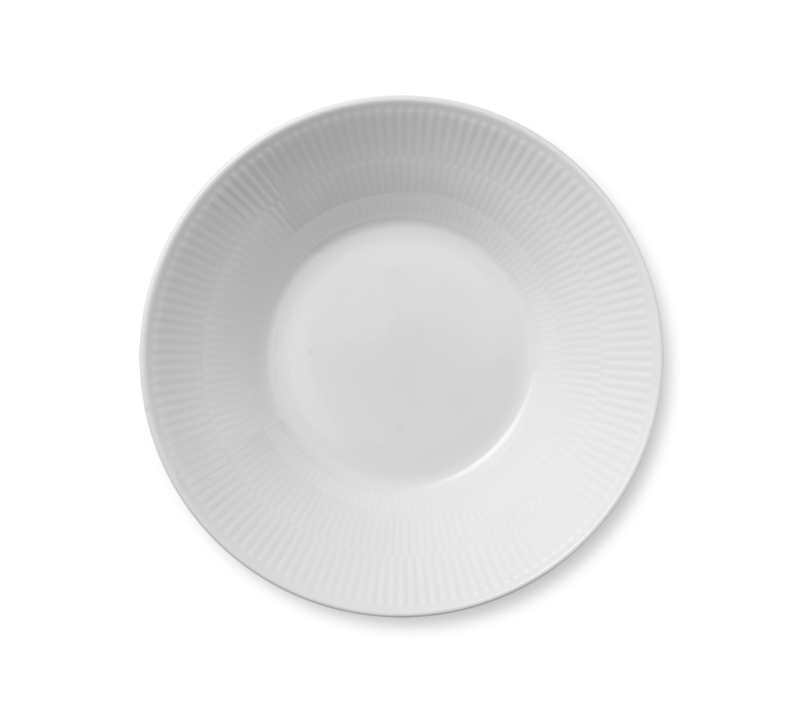 Hluboký talíř White Fluted, 24 cm - Royal Copenhagen