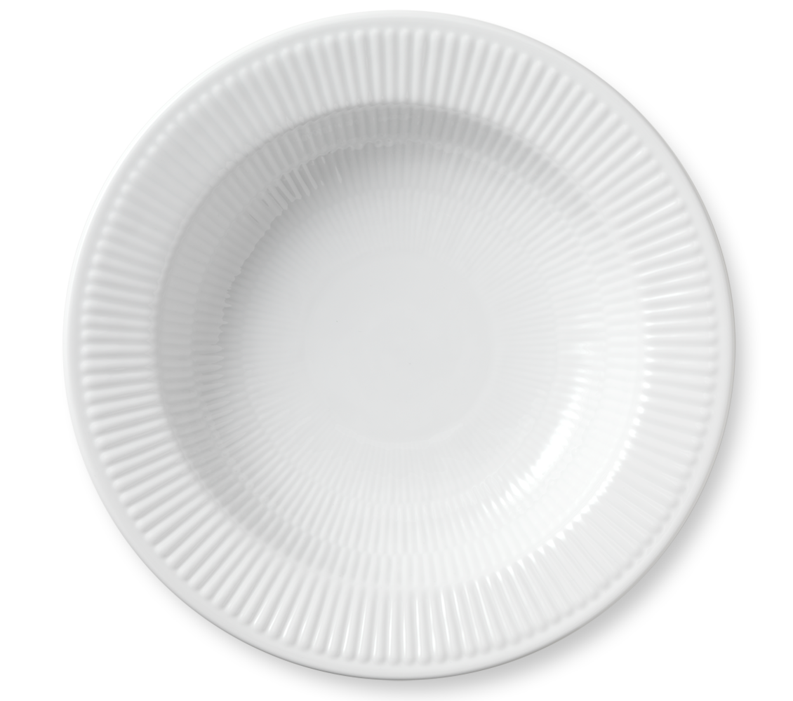 Talíř White Fluted, 30 cm - Royal Copenhagen