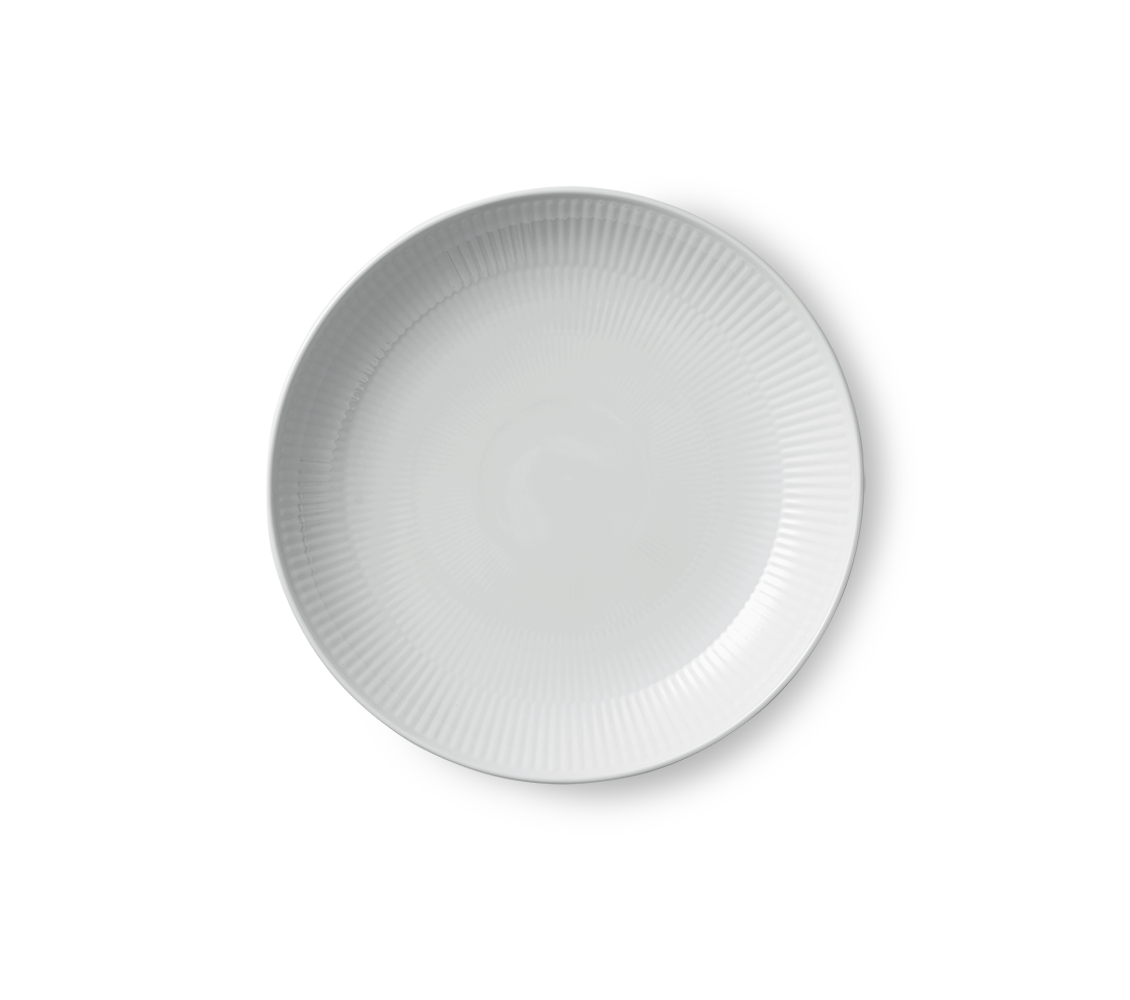 Levně Moderní talíř White Fluted, 25 cm - Royal Copenhagen