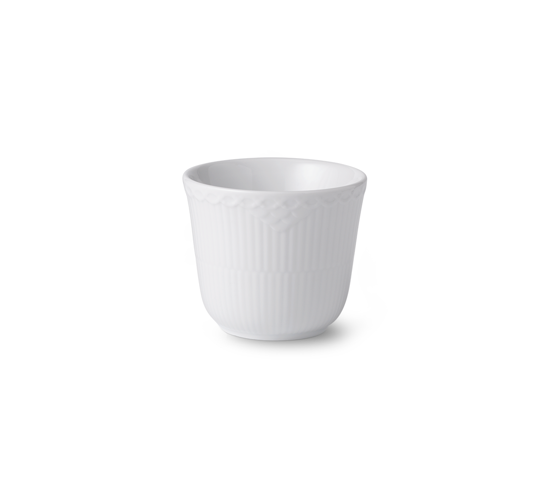 Termohrnek White Fluted Half Lace, 26 cl - Royal Copenhagen