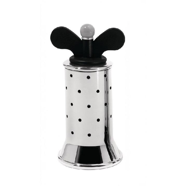 Levně Mlýnek na pepř, černý, prům. 6.3 cm - Alessi